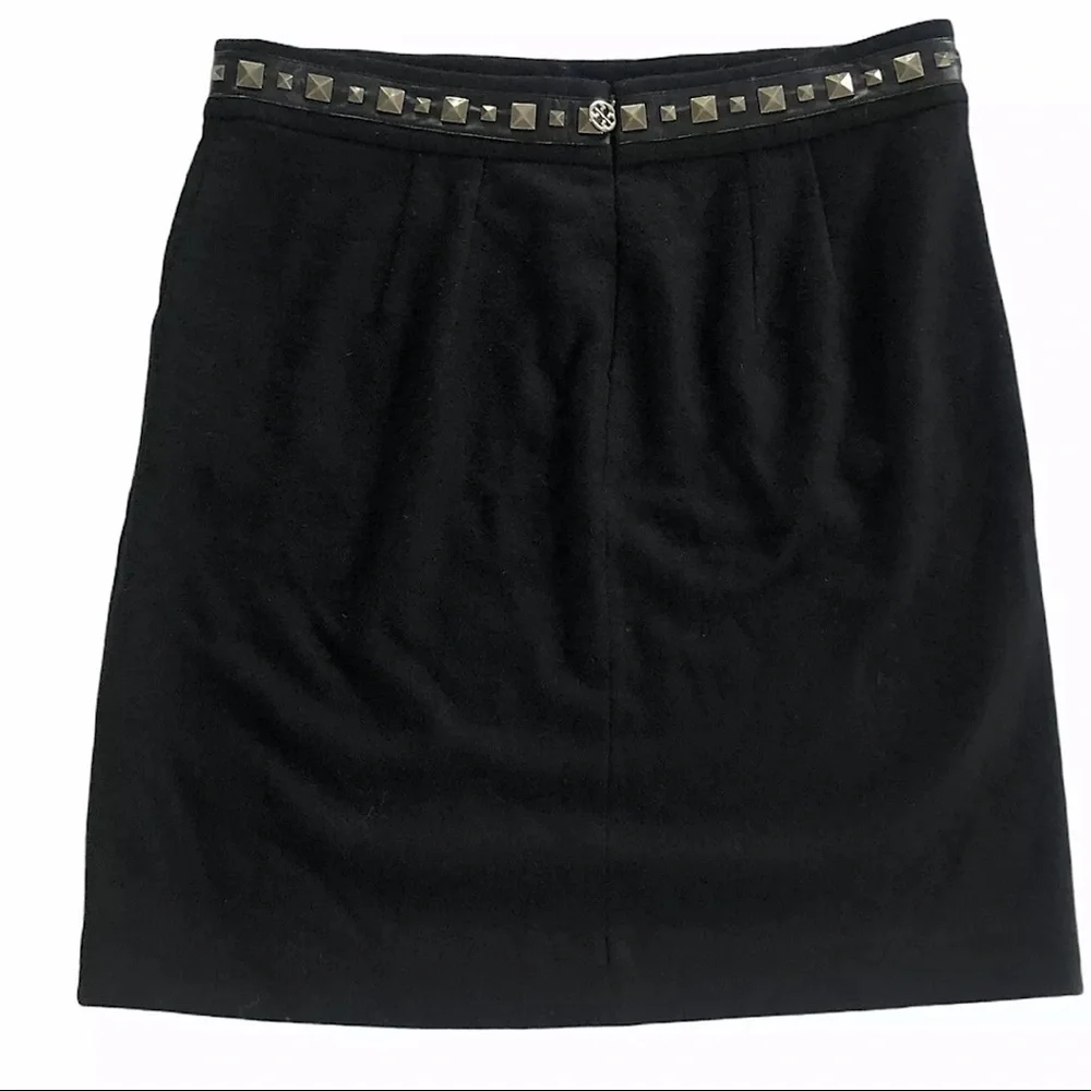 Tory Burch Sylvia Black Wool Pencil Skirt Sz XL